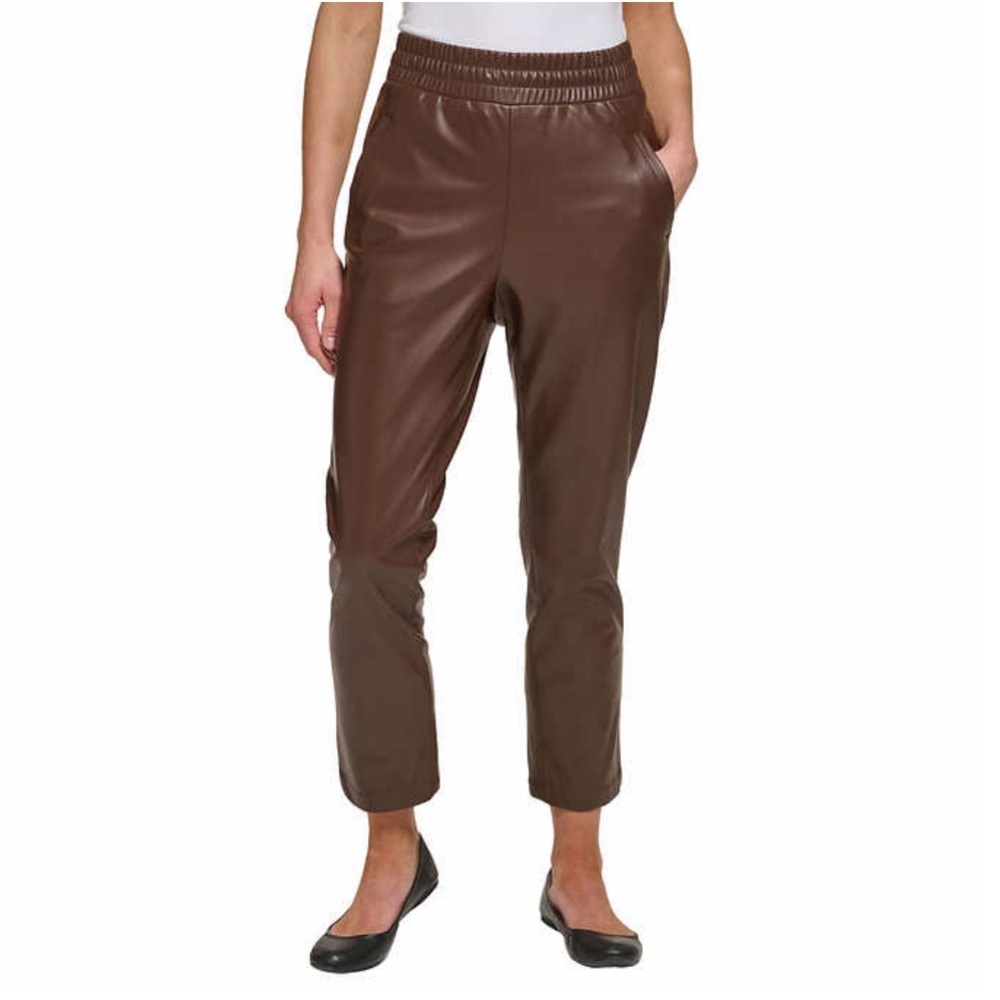 🆕 DKNY Jeans Ladies' Faux Leather Pull-On Pant